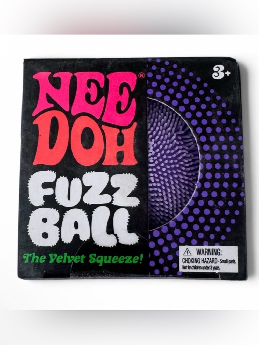 NeeDoh Fuzz Ball Velvet Squeeze Toy - Purple